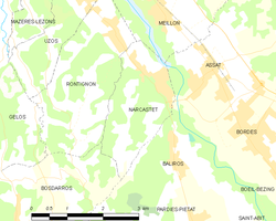 Map commune FR insee code 64413